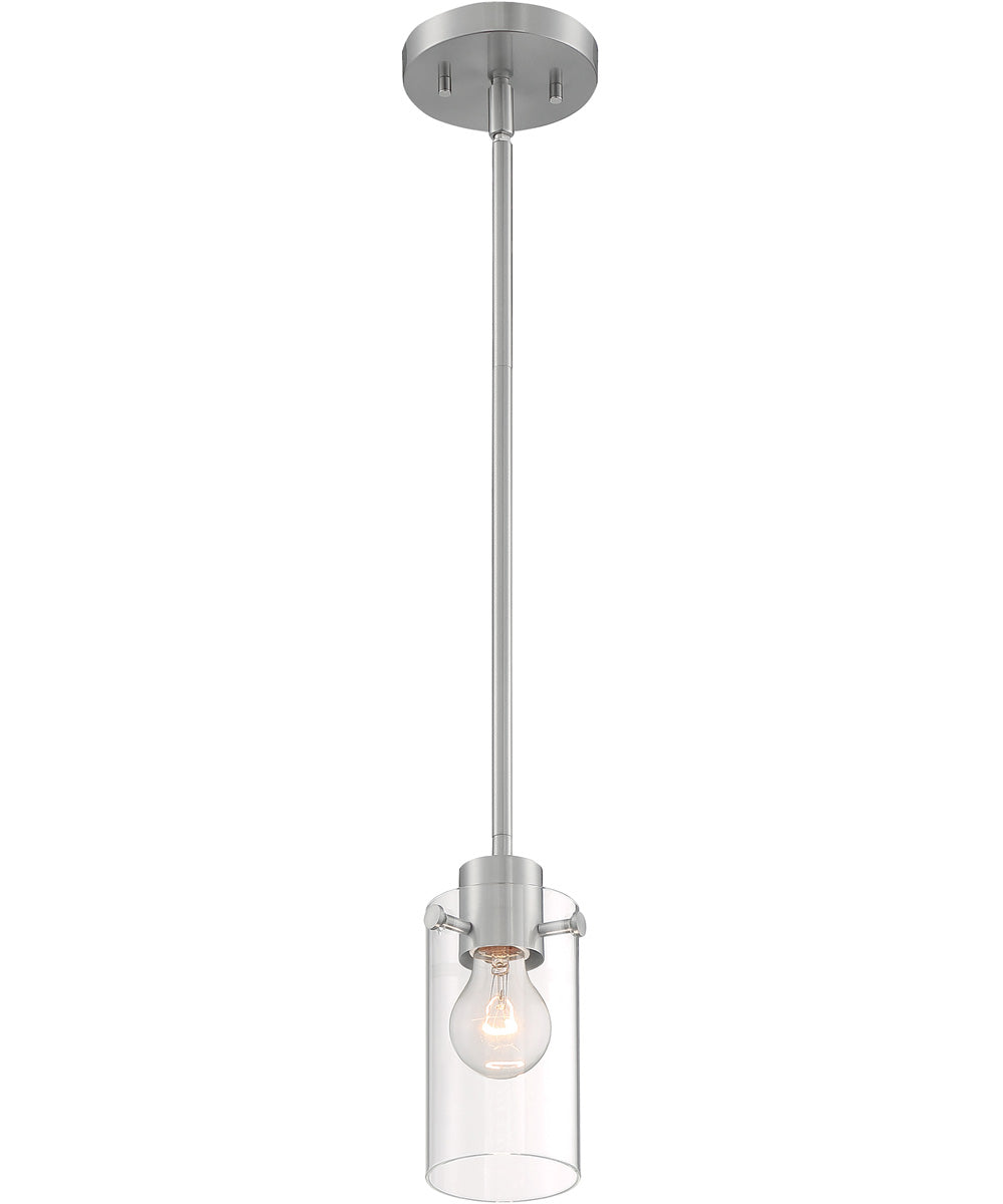 5"W Sommerset 1-Light Pendant Brushed Nickel