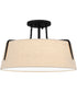 Leona 3-light Semi Flush Mount Matte Black