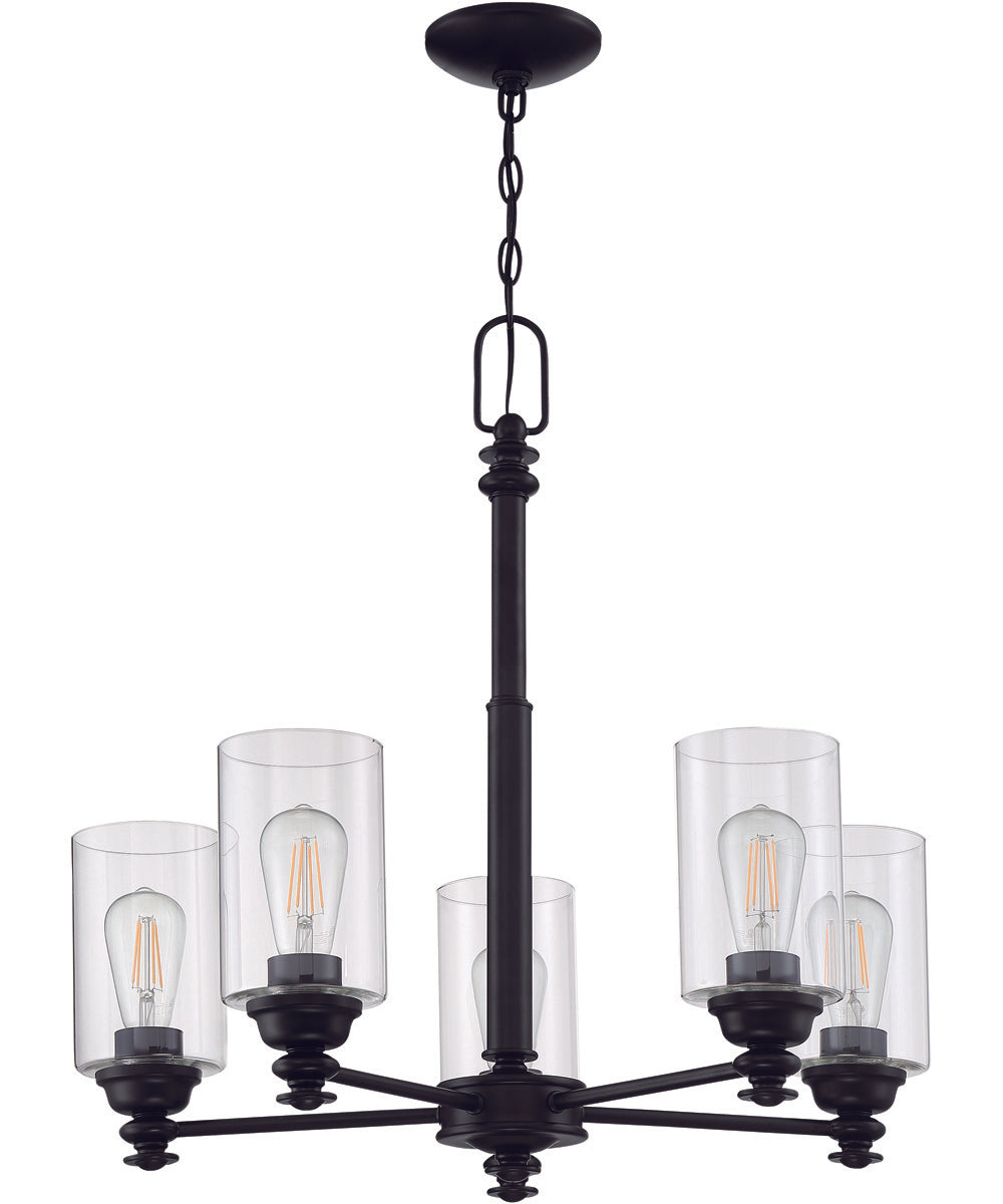 Dardyn 5-Light Chandelier Flat Black