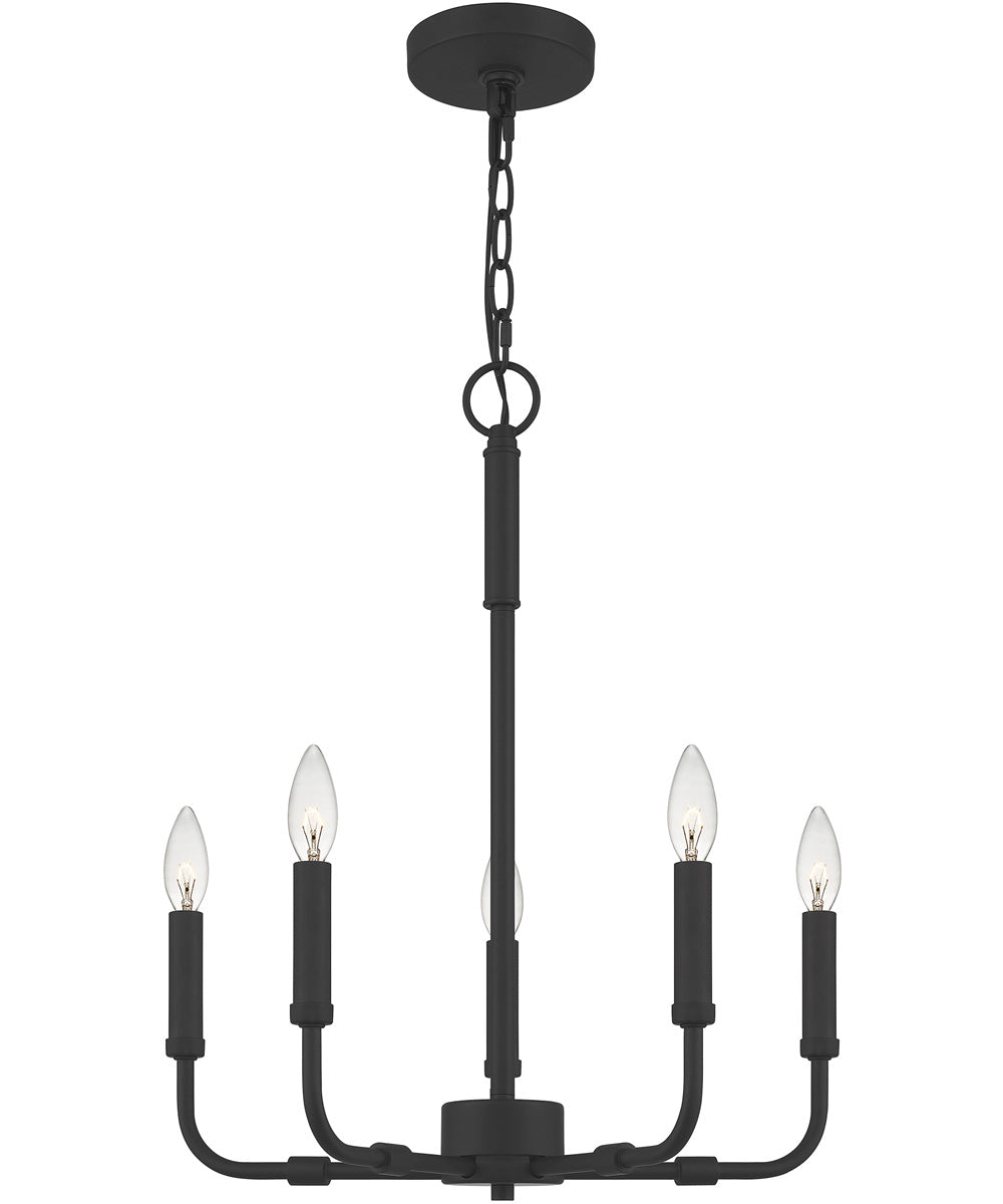 Abner 5-light Chandelier Matte Black