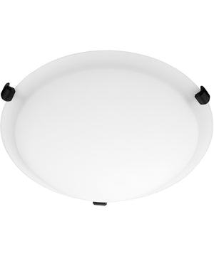 2-light Ceiling Flush Mount Matte Black