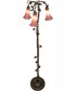 58" High Lavender Tiffany Pond Lily 3 Light Floor Lamp