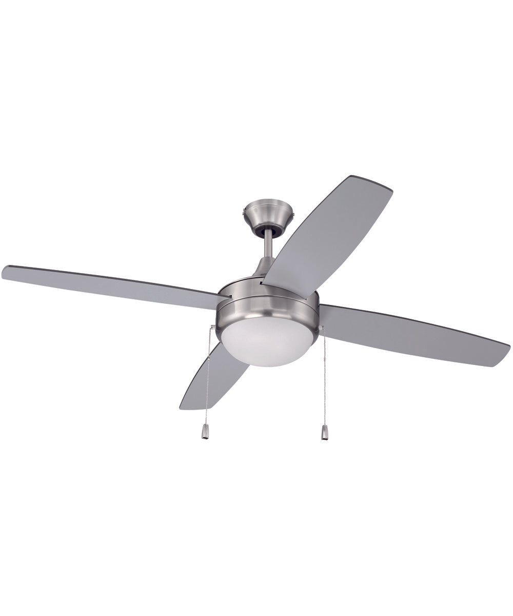 52" Phaze Energy Star 4 Blade 2-Light Ceiling Fan Brushed Polished Nickel