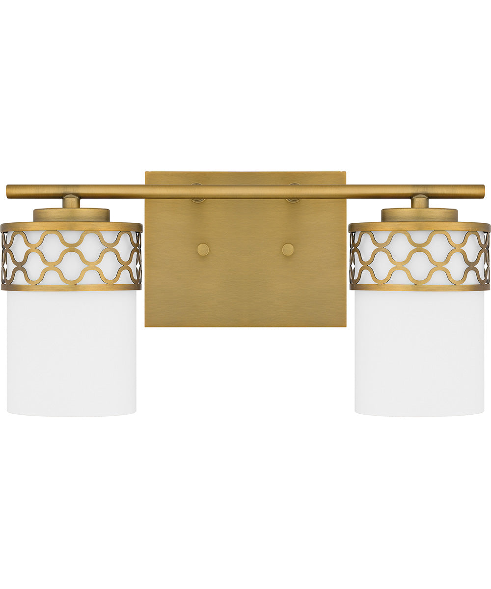 Tenley Medium 2-light Bath Light Aged Brass