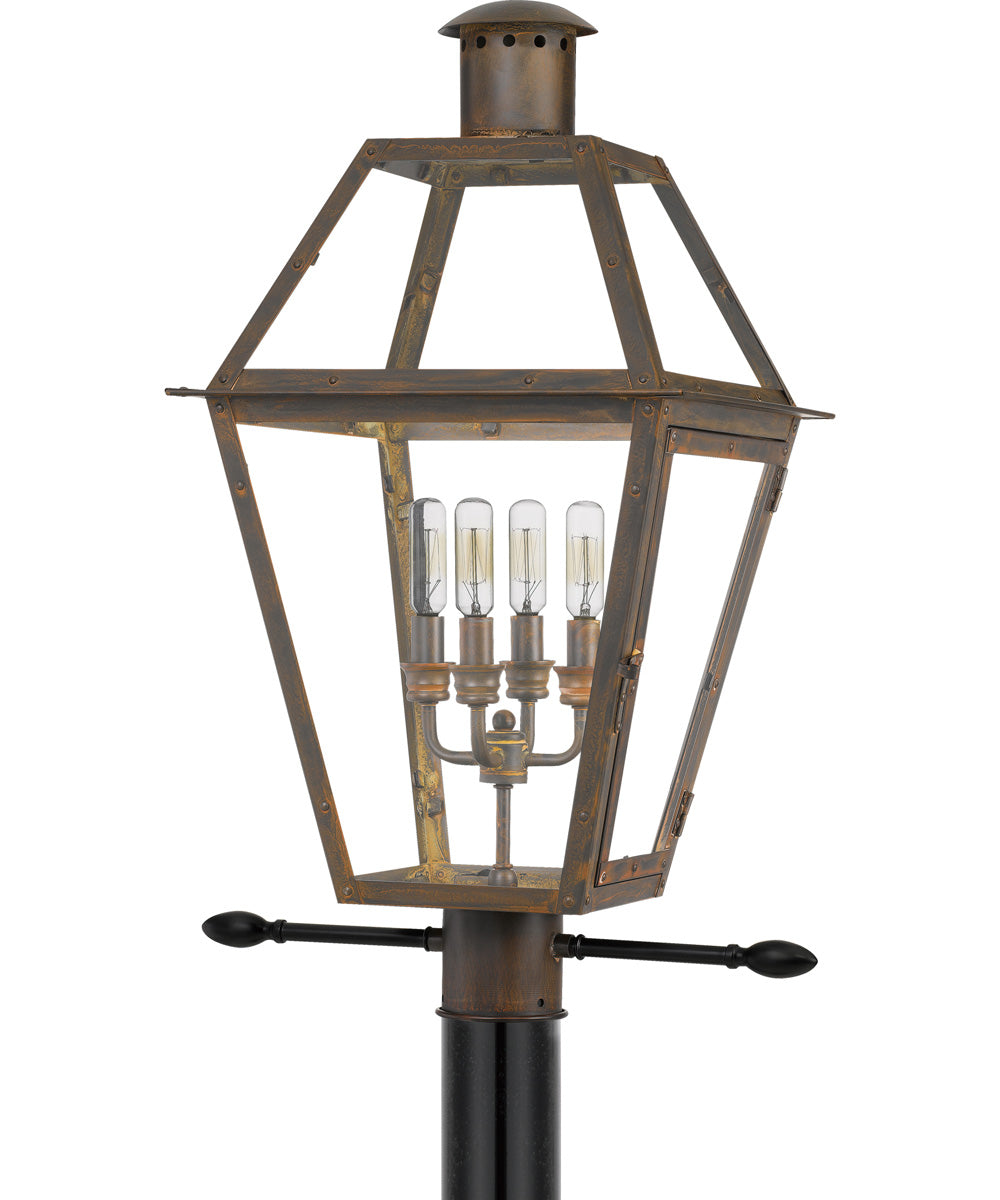 Rue De Royal Extra Large 4-light Outdoor Post Light Industrial Bronze