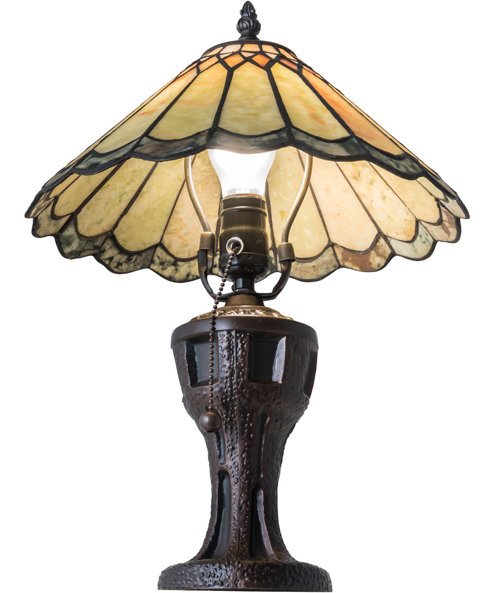17" High Carousel Jadestone Table Lamp