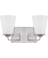 Braylon 2-Light Vanity In Brushed Nickel