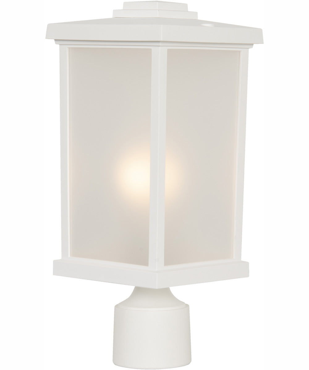 Resilience Lanterns 1-Light Outdoor Post Mount Matte White