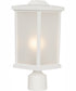 Resilience Lanterns 1-Light Outdoor Post Mount Matte White