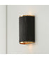 Donovan 2-Light Sconce Black Stain and Matte Brass