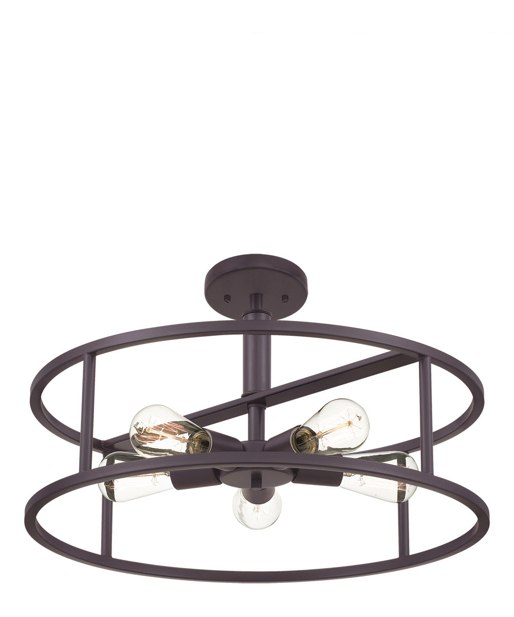 New Harbor 5-light Semi Flush Mount Western Bronze