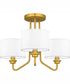 Quoizel Semi-Flush Mount Large 3-light Semi Flush Mount Painted Brass