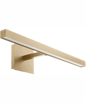 1-light LED Wall Mount Light Fixture Aged Brass