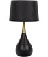 1-Light Table Lamp Flat Black/Satin Brass