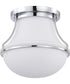 Valdora 1-Light Close-to-Ceiling Polished Nickel