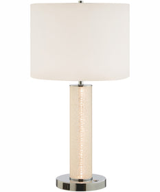 Quilla 1-Light Table Lamp With Led Diamond Acrylichrome/ White