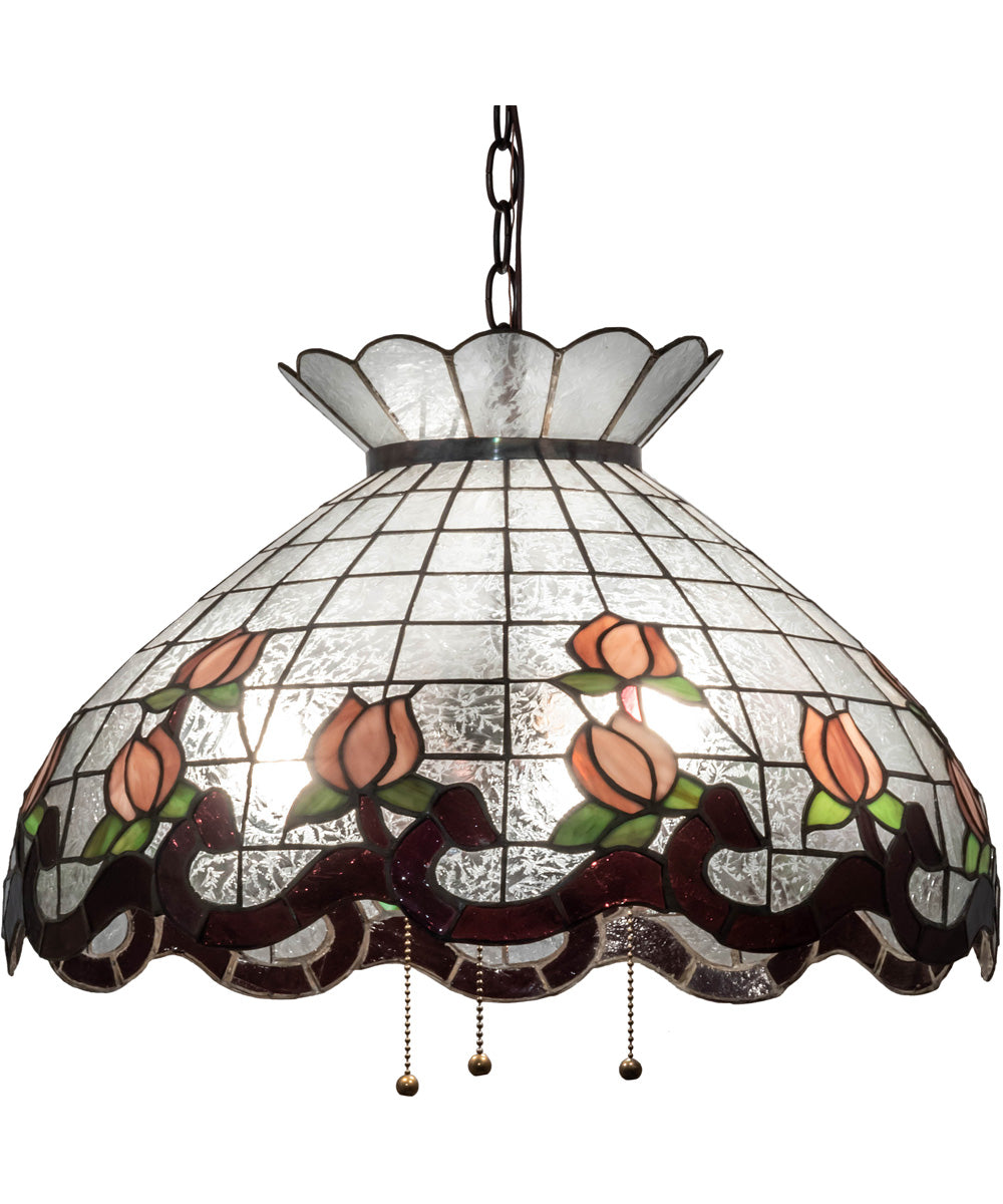 20" Wide Roseborder Pendant