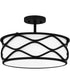 Tallow 3-light Semi Flush Mount Matte Black