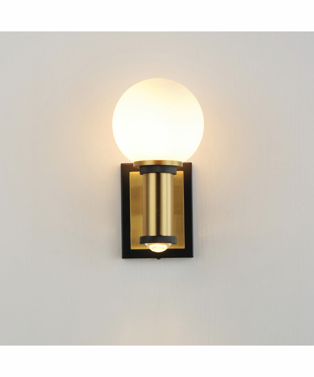 San Simeon 2-Light LED Wall Sconce Black / Natural Aged Brass