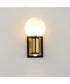 San Simeon 2-Light LED Wall Sconce Black / Natural Aged Brass