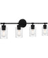 Caputo Extra Large 4-light Bath Light Matte Black