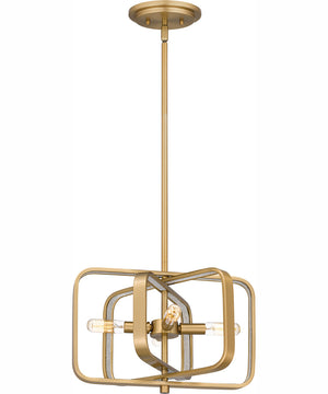 Dupree 4-light Pendant Brushed Weathered Brass