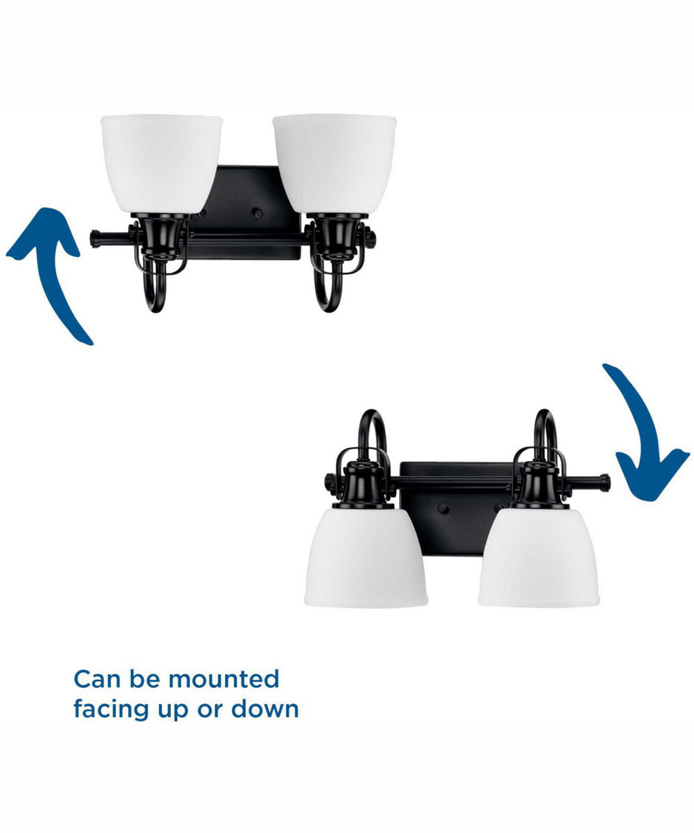 Preston 2-Light Coastal Bath Vanity Light Vintage Brass