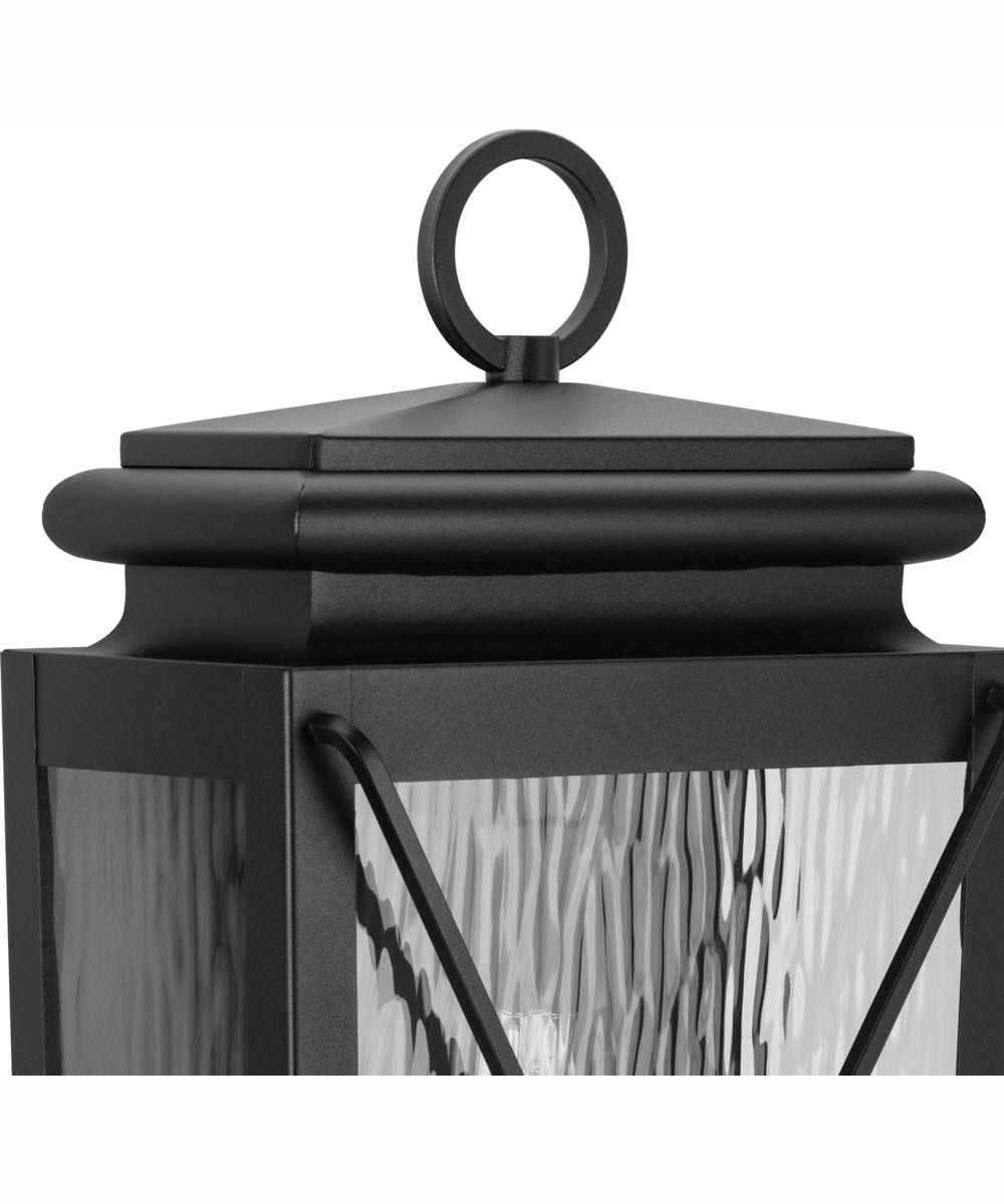 Wakeford 1-Light Transitional Outdoor Medium Wall Lantern Textured Black
