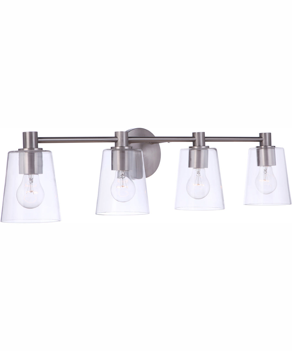 Emilio 4-Light Vanity Brushed Polished Nickel