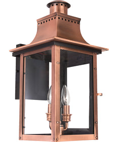 Chalmers Medium 2-light Outdoor Wall Light Aged Copper