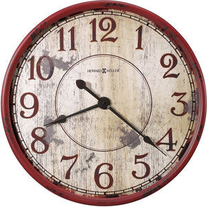 32"H Back 40 Wall Clock Antique Red