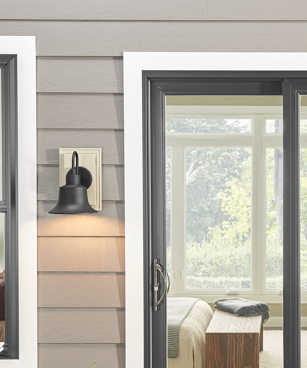 Brock 1-Light Outdoor Wall Mount Rain or Shine - Black