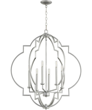 30"W Dublin 6-light Pendant Classic Nickel