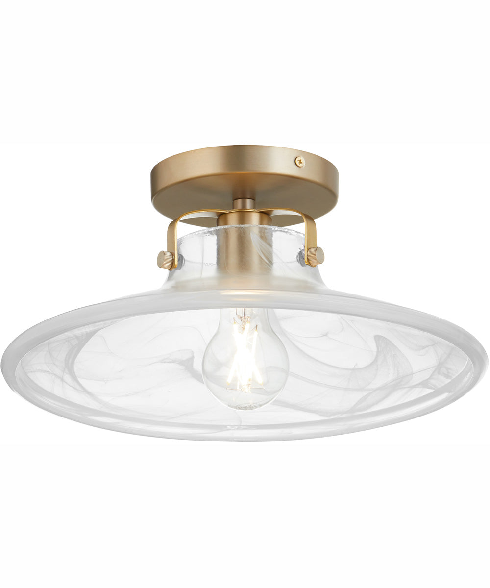 1-light Dual Mount Light Fixture Aged Brass