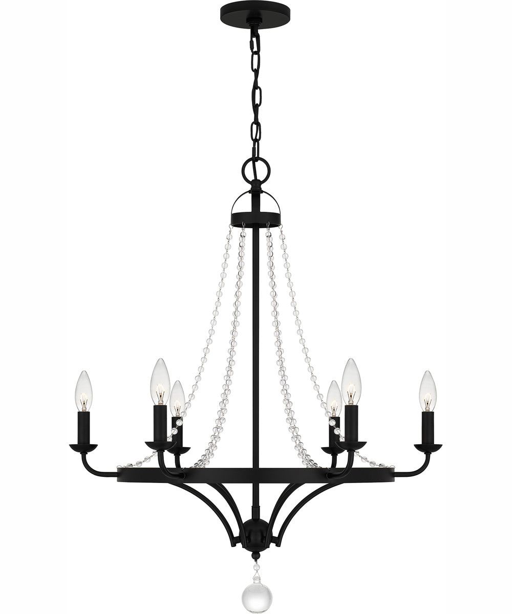 Adelaide 6-light Chandelier Matte Black