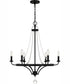 Adelaide 6-light Chandelier Matte Black