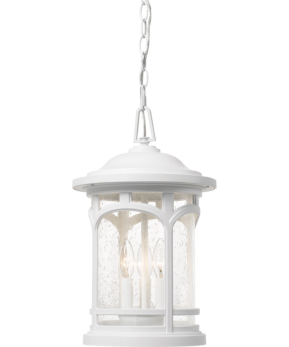 Marblehead Large 3-light Outdoor Pendant Light  Coastal Armour White Lustre