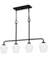 Nielson Medium 4-light Island Light Matte Black
