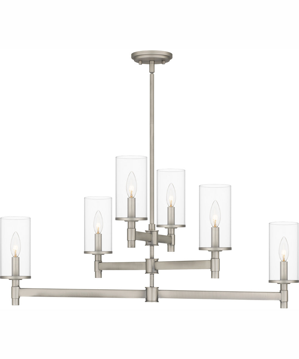 Quoizel Chandelier Medium 6-light Island Light Antique Nickel