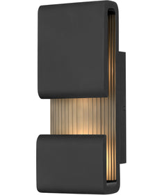 Contour LED-Light Small Outdoor Wall Mount Lantern in Black