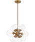 Glinda 4-light Pendant Brushed Weathered Brass