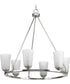 Debut 6-Light Farmhouse Chandelier Light Brushed Nickel