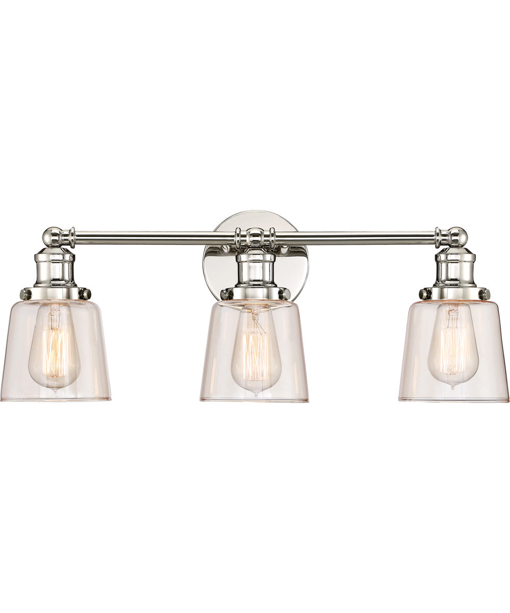 Union Large 3-light Bath Light Polished Nickel
