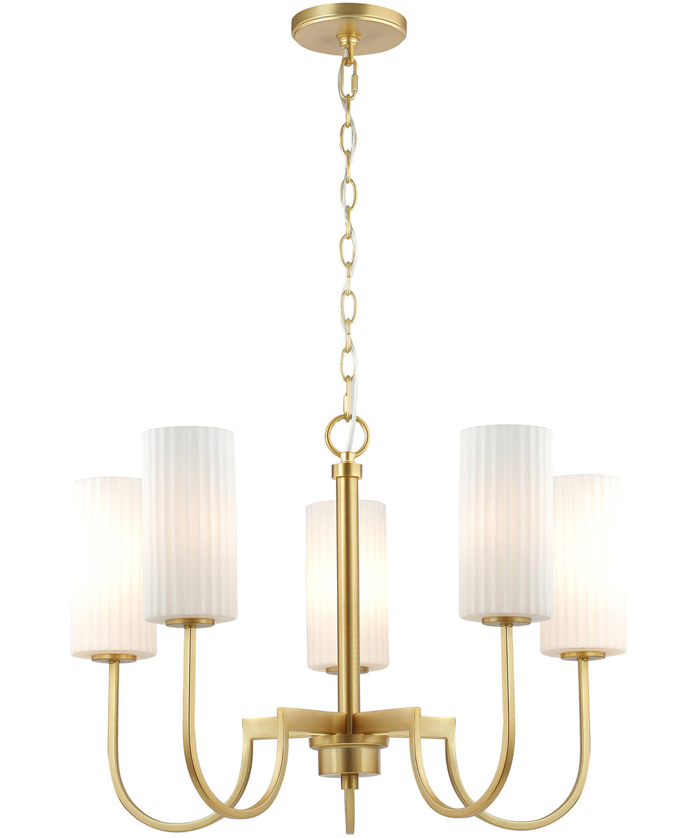 Town & Country 5-Light Chandelier Satin Brass
