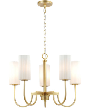 Town & Country 5-Light Chandelier Satin Brass
