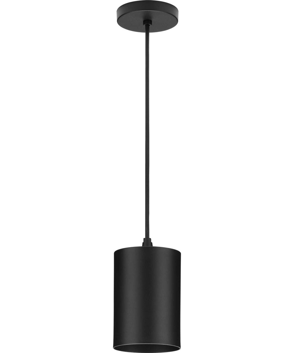 5"  Outdoor LED Aluminum Cylinder Cord-Mount Hanging Light Black