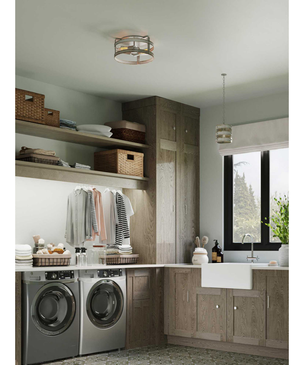 Gulliver 1-Light Coastal Pendant Light Galvanized Finish