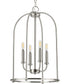Leyden 4-Light Farmhouse Style Foyer Pendant Light Brushed Nickel