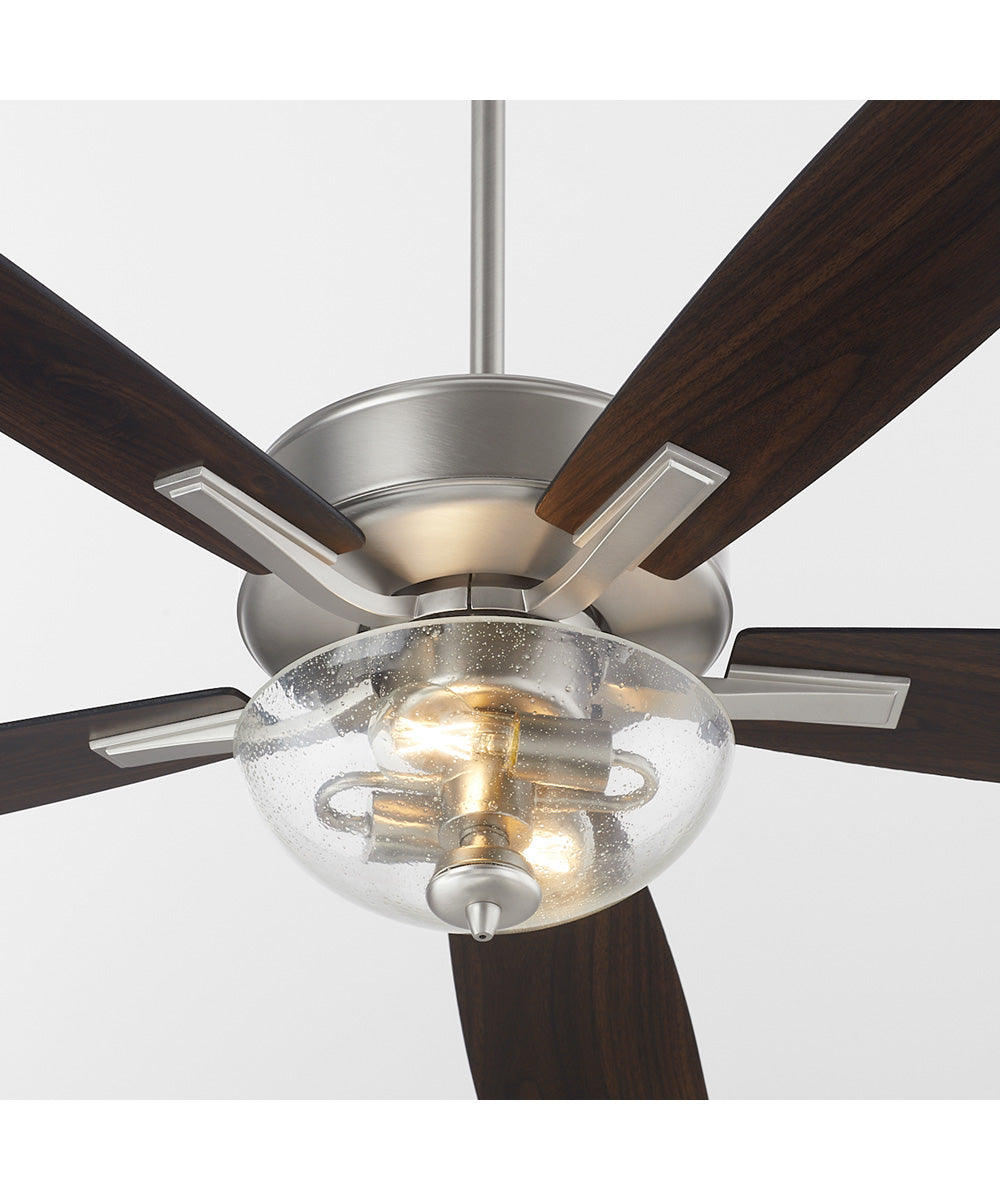 52" Ovation 2-light LED Ceiling Fan Satin Nickel