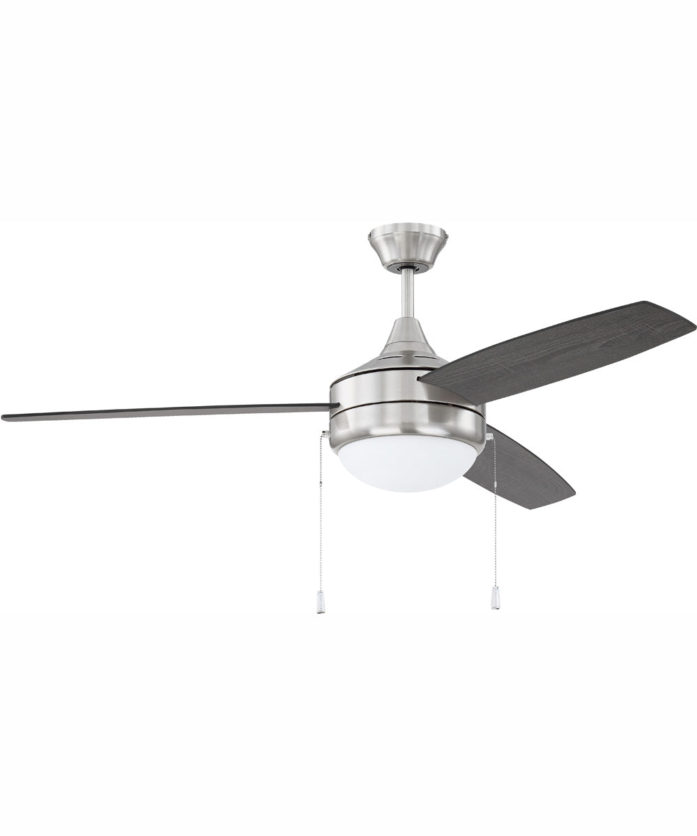 52" Phaze Energy Star 3 Blade 2-Light Ceiling Fan Brushed Polished Nickel